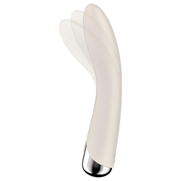 Satisfyer Spinning Vibe 1 - vibrator G-spot cu cap rotativ (bej)