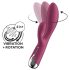 Satisfyer Spinning Rabbit 1 - vibrator cu braț rotativ pentru clitoris - roșu