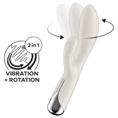   Satisfyer Spinning Rabbit 1 - Vibrator cu braț rotativ pentru clitoris (bej)
