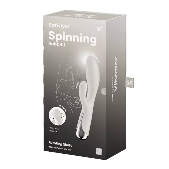 Satisfyer Spinning Rabbit 1 - vibrator pentru clitoris cu braț rotativ - bej