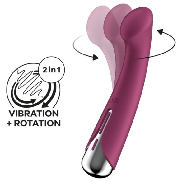 Satisfyer Spinning G-Spot 1 - Vibrator rotativ pentru punctul G (roșu)