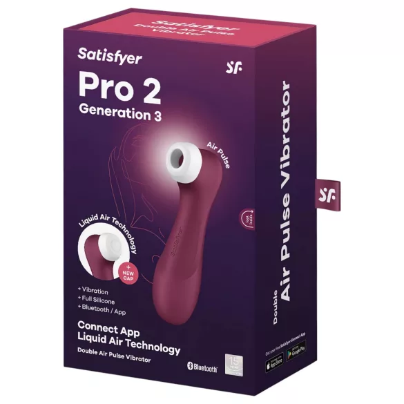 Satisfyer Pro 2 Gen3 - Stimulator clitoridian cu unde de presiune controlat prin aplicație (roșu)