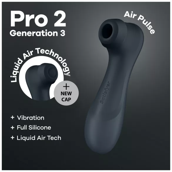 Satisfyer Pro2 Gen3 - stimulator clitoris cu unde de aer - gri închis
