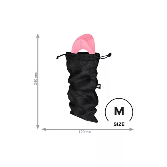 Satisfyer - pungă discretă pentru depozitare - mărime medie - negru