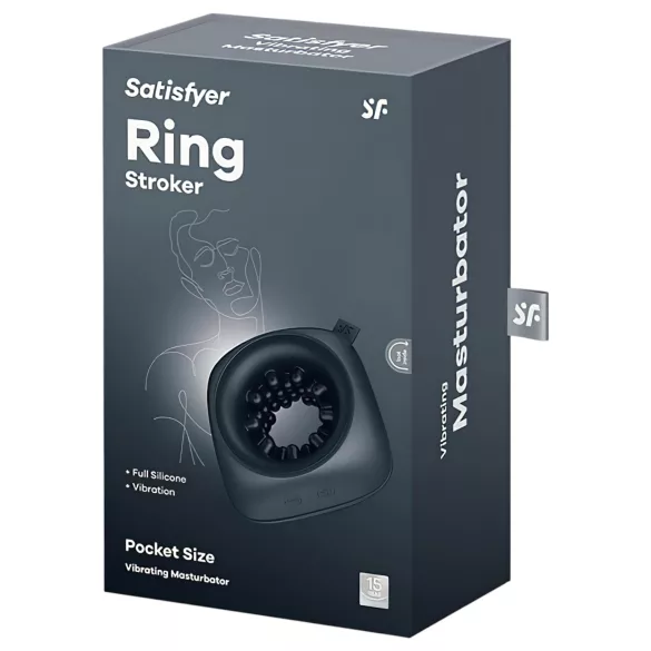 Satisfyer - inel masturbator vibrator reîncărcabil - negru