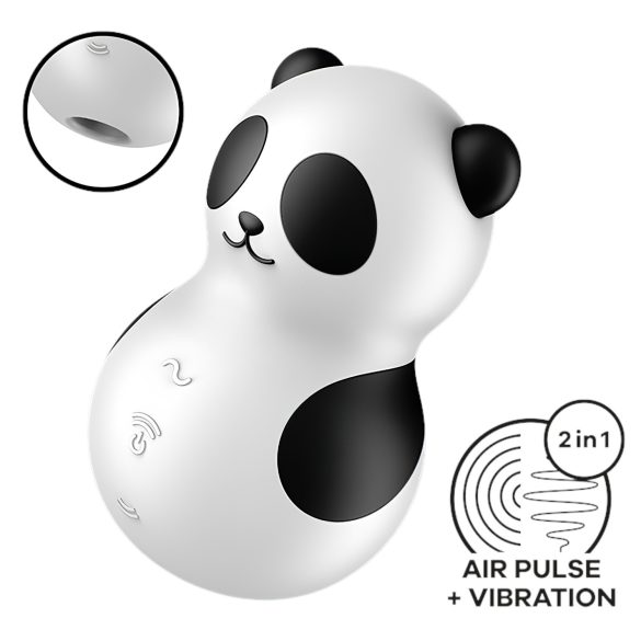 Satisfyer Pocket Panda - Stimulator clitoridis cu unde de aer (negru)