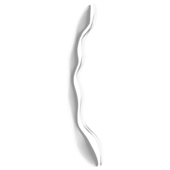 Satisfyer Cosmic Crest 2 - dildo metalic ondulat - oțel inoxidabil argintiu