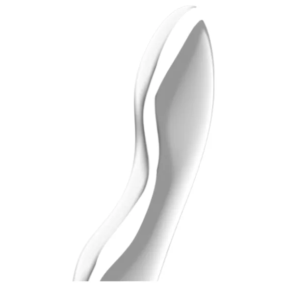 Satisfyer Cosmic Crest 2 - dildo metalic ondulat - oțel inoxidabil argintiu