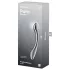 Satisfyer Pure Gravity 1 - dildo metalic cu striații - oțel inoxidabil argintiu