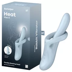   Satisfyer Heat Flex 4 - vibrator cu braț clitoridian încălzitor (albastru)