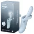 Satisfyer Heat Flex 4 - vibrator cu braț clitoridian încălzitor (albastru)