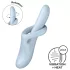 Satisfyer Heat Flex 4 - vibrator cu braț clitoridian încălzitor (albastru)