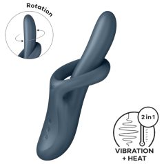   Satisfyer Heat Flex 4 - vibrator cu braț pentru clitoris cu încălzire (gri)