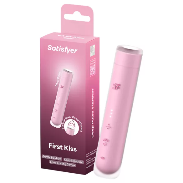 Satisfyer First Kiss - stimulator clitoridian cu unde de aer (roz)