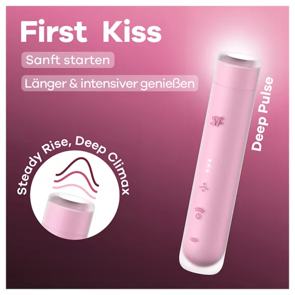 Satisfyer First Kiss - stimulator clitoridian cu unde de aer (roz)
