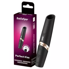 Satisfyer - vibrator tip ruj - stimulare clitoris - negru