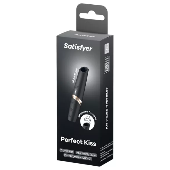 Satisfyer - vibrator tip ruj - stimulare clitoris - negru