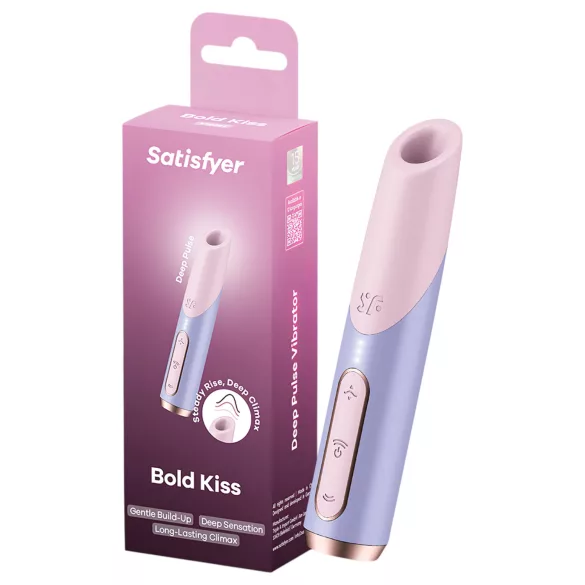 Satisfyer Bold Kiss - vibrator tip ruj cu unde de aer (roz)