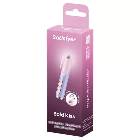 Satisfyer Bold Kiss - vibrator tip ruj cu unde de aer (roz)