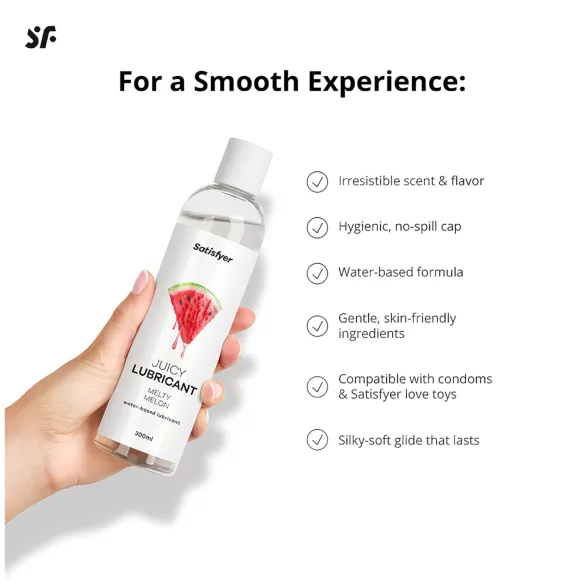 Satisfyer - lubrifiant aromatizat cu pepene - 300ml
