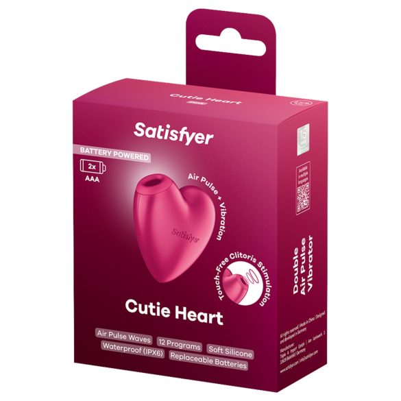 Satisfyer Cutie Heart - stimulator clitoridian cu unde de aer - roz