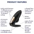 Satisfyer Pro 4 Couples - vibrator pentru cuplu cu unde de aer - negru
