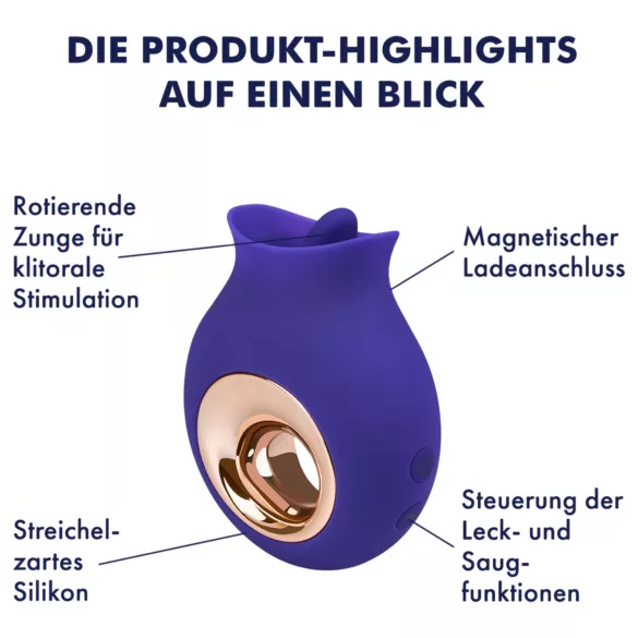 EIS Lick To Go - vibrator pentru stimulare orală - mov