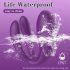 Mrow - vibrator cu 3 motoare, rezistent la apă, cu acumulator (mov)