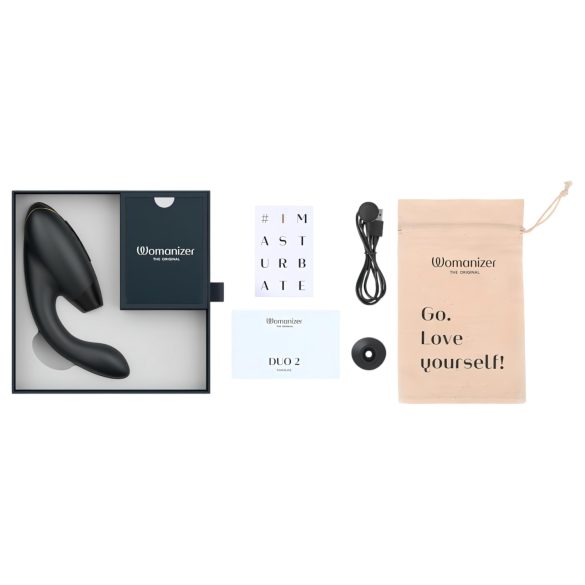 Womanizer Duo 2 - Vibrator dublu G-spot și clitoris - negru