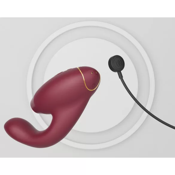 Womanizer Duo 2 - Vibrator 2în1 punctul G și clitoridian - roșu