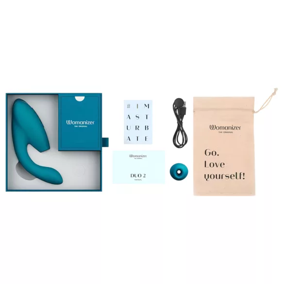 Womanizer Duo 2 - Vibrator 2în1 punctul G și clitoris - verde
