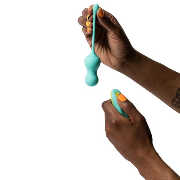 ROMP Cello - bilă vaginală cu vibrații și telecomandă - verde