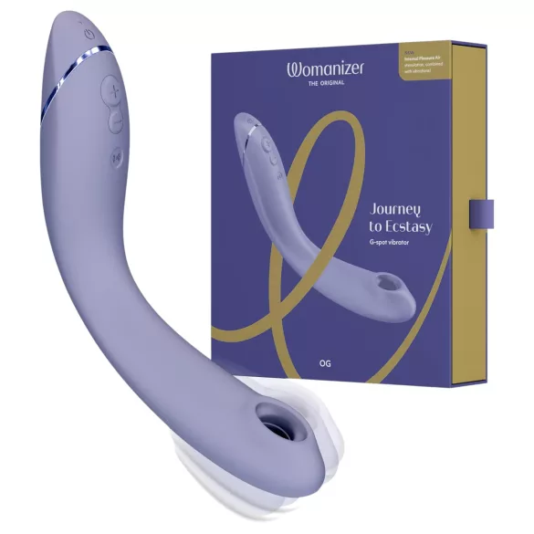 Womanizer OG - vibrator G-spot 2în1 cu unde de aer, reîncărcabil - mov