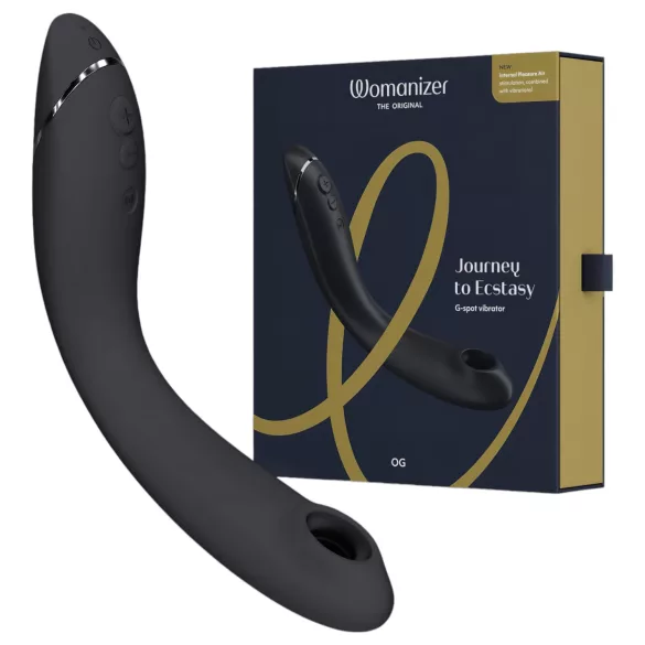 Womanizer OG - vibrator 2în1 cu unde de aer, reîncărcabil - negru