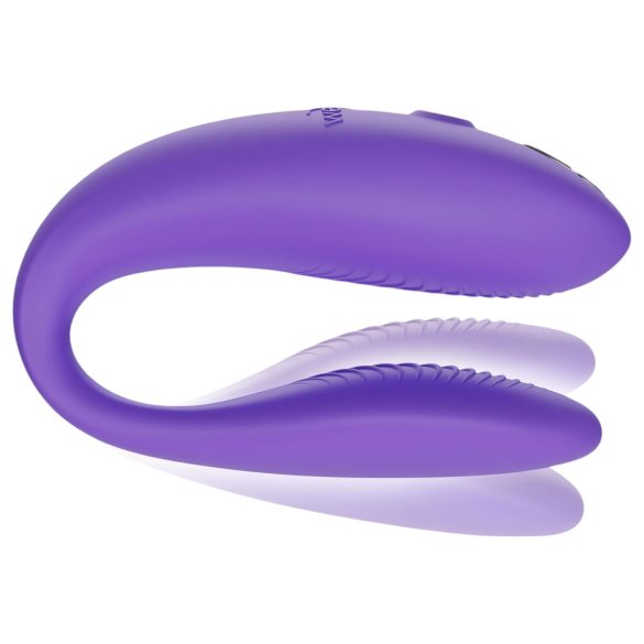 We-Vibe Sync Go - vibrator pentru cuplu inteligent, reîncărcabil - mov