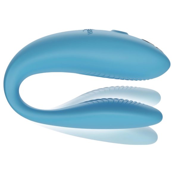 We-Vibe Sync Go - vibrator pentru cuplu inteligent reîncărcabil - turcoaz