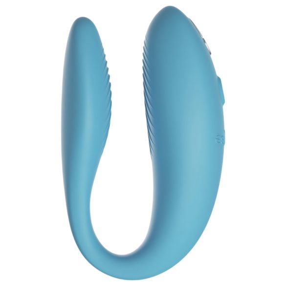 We-Vibe Sync Go - vibrator pentru cuplu inteligent reîncărcabil - turcoaz