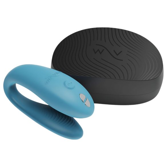 We-Vibe Sync Go - vibrator pentru cuplu inteligent reîncărcabil - turcoaz
