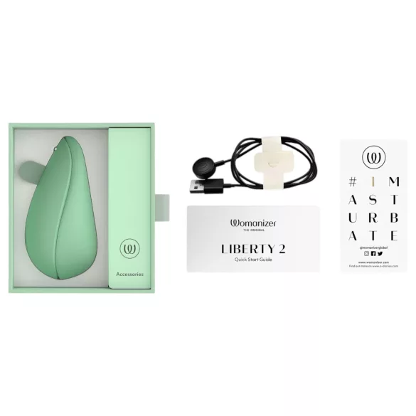 Womanizer Liberty 2 - stimulator clitoral cu unde de aer - reîncărcabil - verde