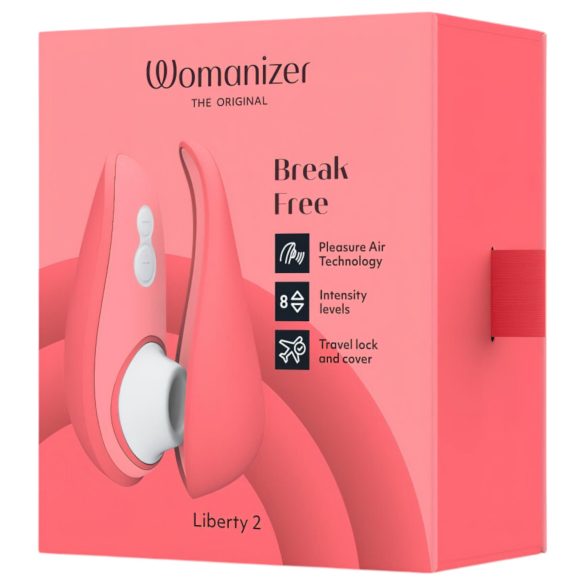Womanizer Liberty 2 - stimulator clitoridian cu unde aer, reîncărcabil, roz
