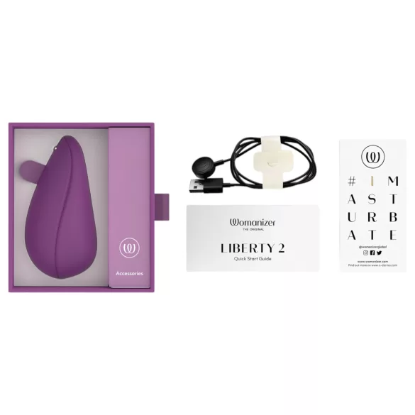 Womanizer Liberty 2 - stimulator clitoridian cu unde de aer - mov