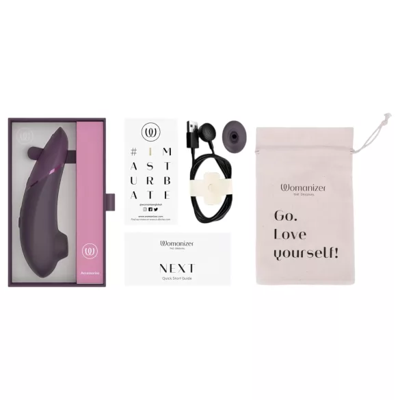 Womanizer Next - stimulator clitoris cu unde de aer - reincarcabil - mov