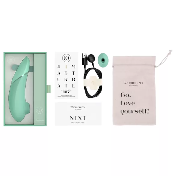 Womanizer Next - vibrator clitoridian cu unde de aer, cu acumulator (sage)