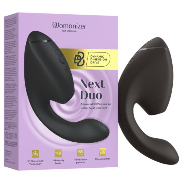 Womanizer Next Duo - Vibrator 2în1 punctul G (negru)