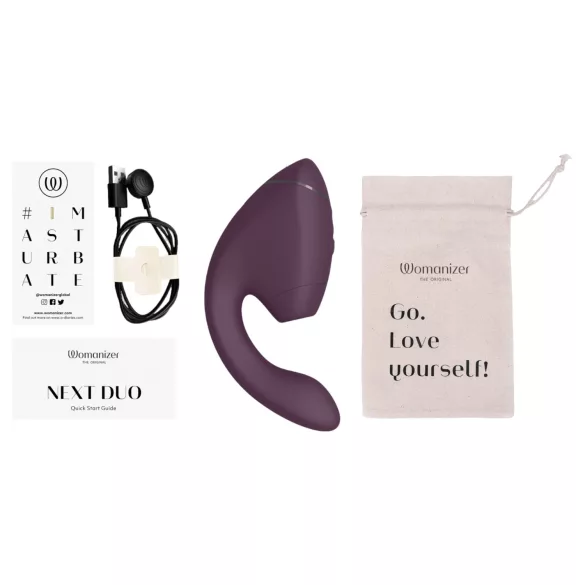 Womanizer Next Duo - Vibrator 2 în 1 punctul G și clitoridian - mov
