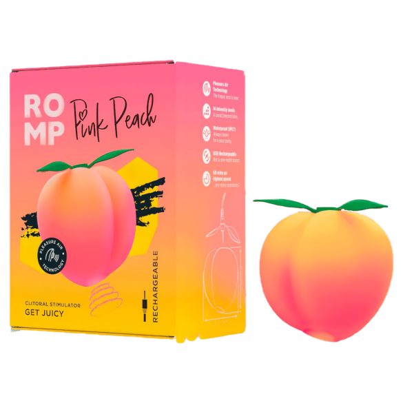 Romp Pink Peach - vibrator cu unde pulsatorii - silicon roz
