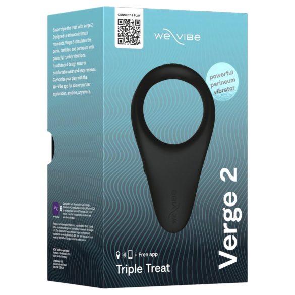 We-Vibe Verge 2 - inel vibrator penis inteligent - silicon negru