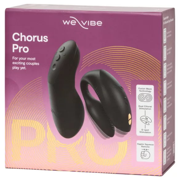 We-Vibe Chorus Pro - vibrator pentru cuplu cu aplicație și telecomandă (negru)