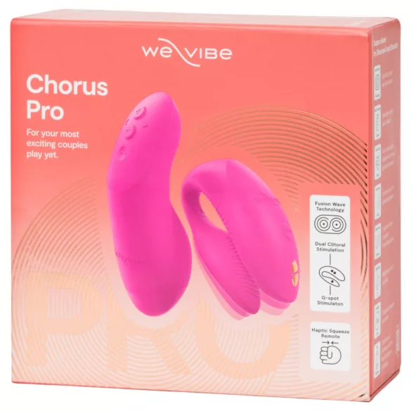 We-Vibe Chorus Pro - vibrator de cuplu cu aplicație și telecomandă (roz)
