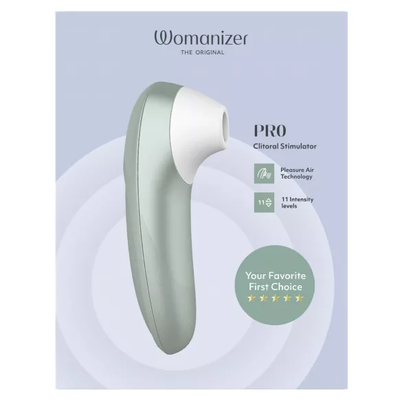 Womanizer Pro - stimulator clitoridian cu unde de aer (verde)